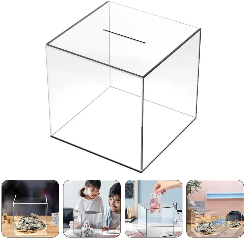 2023 Upgraded Piggy Bank for Adults - Clear Acrylic Money Saving Bank, Break to Open, Designed for Saving Only