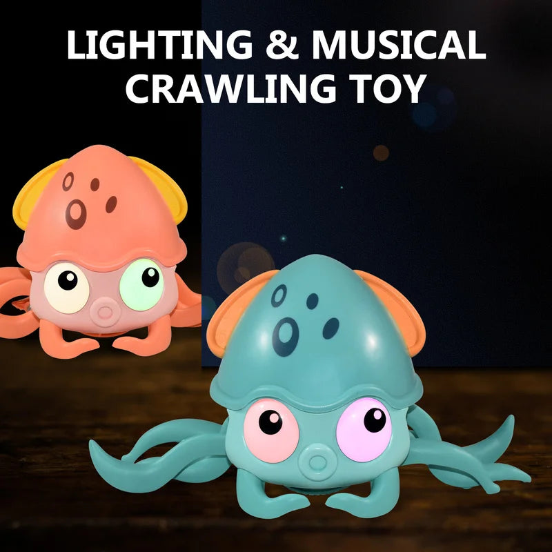 Entertaining Educational Toy: Kids Induction Escape Crab Octopus Crawling Toy - Electronic Musical Pet for Toddlers, Perfect Christmas Gift