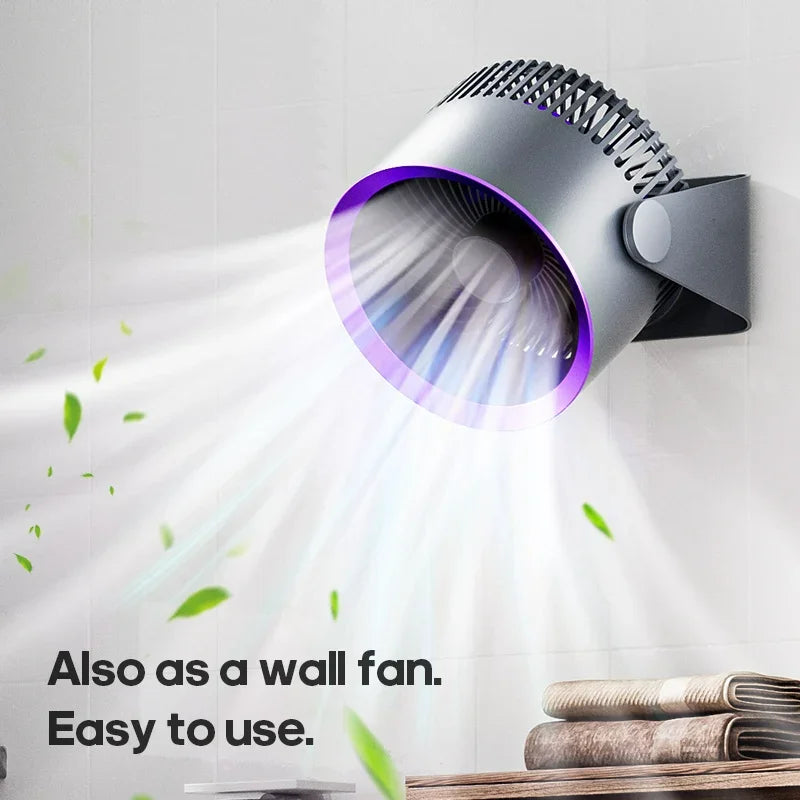 Multi-Functional Electric Fan – Wireless Portable Circulator, Silent Ventilation, Desktop and Wall-Mounted Cooler