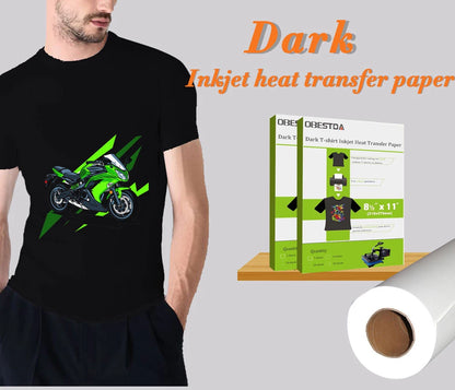 Factory Direct 10 Pcs A4 Inkjet Heat Transfer Sublimation Printing Paper: T-Shirt Transfer Paper for Light & Dark Fabric