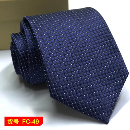 Men's Ties in 67 Styles - Solid, Stripe, and Floral Jacquard Neckties, 7-8cm Wide - Perfect for Daily Wear, Weddings and Gifts