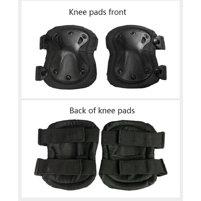 Tactical Outdoor Protective Gear Set – 4-Piece Knee and Elbow Pads for Cycling, Hiking, and Mountaineering