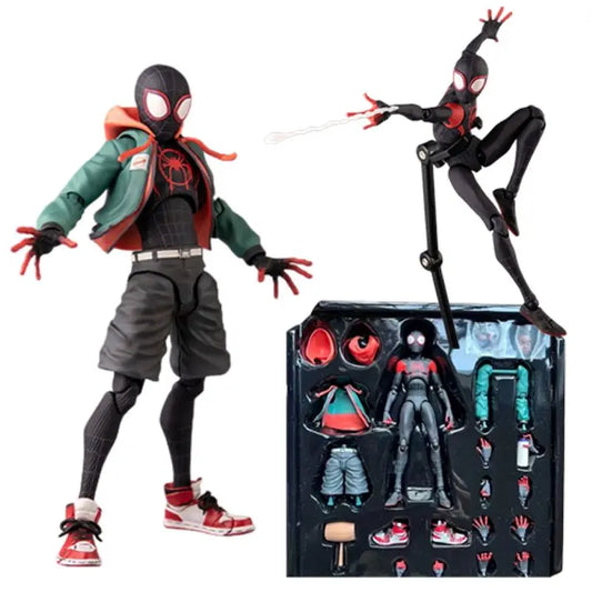 Marvel Legends Sentinel Spider-Man Action Figure - Spider-Verse Miles Morales, Peni Parker, Anime Statue Toys