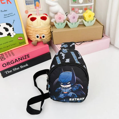 Disney Marvel Children's Chest Bag - Spider-Man, Captain America, Iron Man Cartoon Crossbody Bag with Coin Purse, Cute Gift