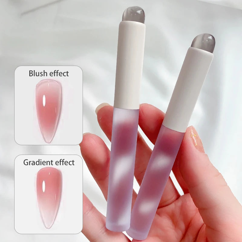 Easy-Daub Nail Art Silicone Applicator Sticks: Chrome Pigment Dust Manicure Tool - Silicone Brushes for Effortless Application