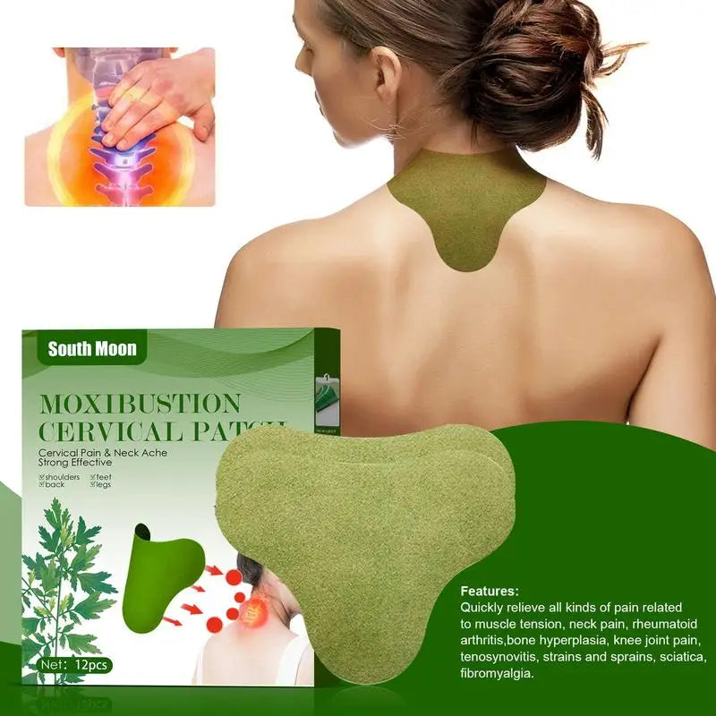 Neck Moxibustion Patch | Mugwort Heat Patches for Neck, Shoulder, Back, Waist, and Hand