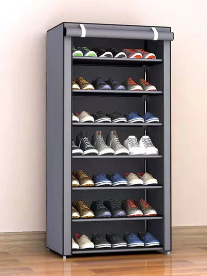 Multilayer Dustproof Shoe Rack - Minimalist Nonwoven Shoe Cabinet Organizer for Space-Saving Home Storage