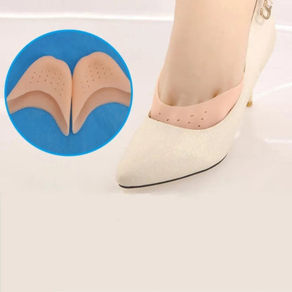 2PCS Silicone Toe Protector Shoes - Soft Breathable Forefoot Pads for Ballet, High Heels - Metatarsal Covers, Toe Caps Cushions