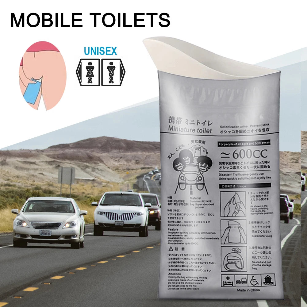 Disposable Outdoor Emergency Urine Bags | 4-20PCS 600ml Portable Urinal Bag | Travel Mobile Toilet for Male, Female, and Baby | Vomiting Bag