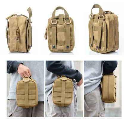 Tactical First Aid Kit: Emergency Outdoor Medical Bag for Army Hunting, Camping - Molle Survival Tool Military EDC Pouch Organizer