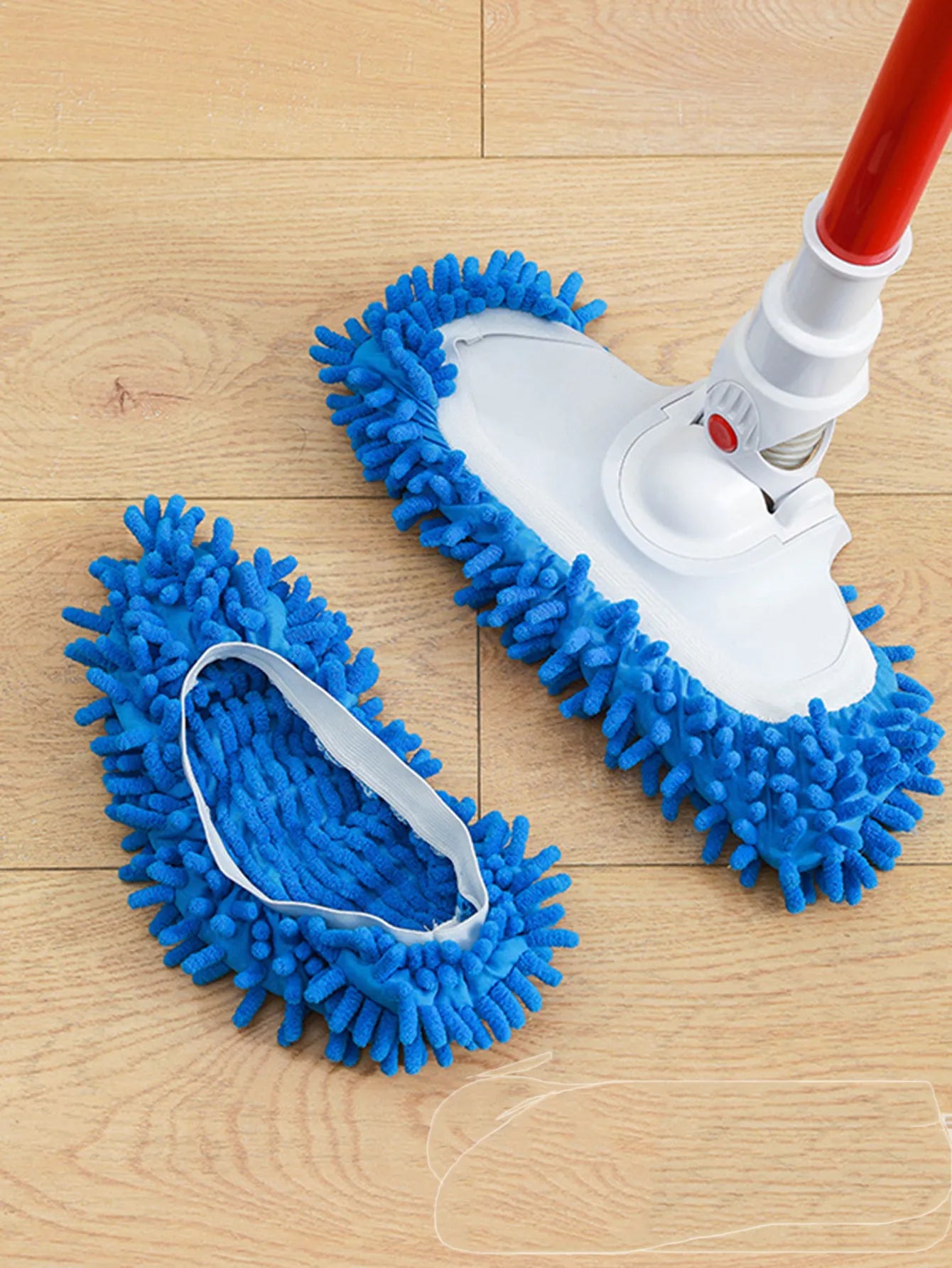 2PCS Chenille Dust Mop Slippers - Multi-Function Foot Socks Mop