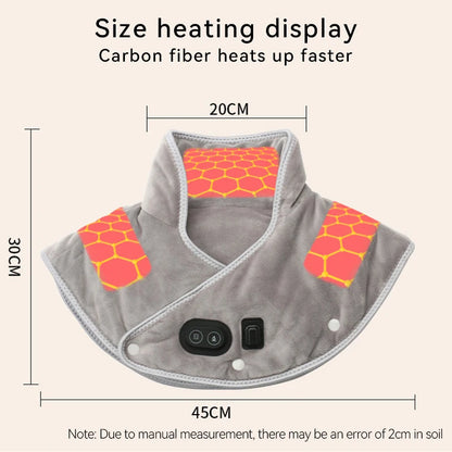 Heated Neck Heating Pad Wrap | USB Electric Shoulder Massager for Pain Relief, Office/Home Warming Tool