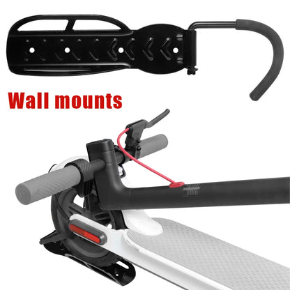 Organize Your Space with Electric Scooter Wall Holder: Compatible with Xiaomi M365, Pro, Pro 2, Ninebot Max G30, G30D, ES1, ES2 - Convenient Storage Wall Hanger Stand with Heavy Load Capacity