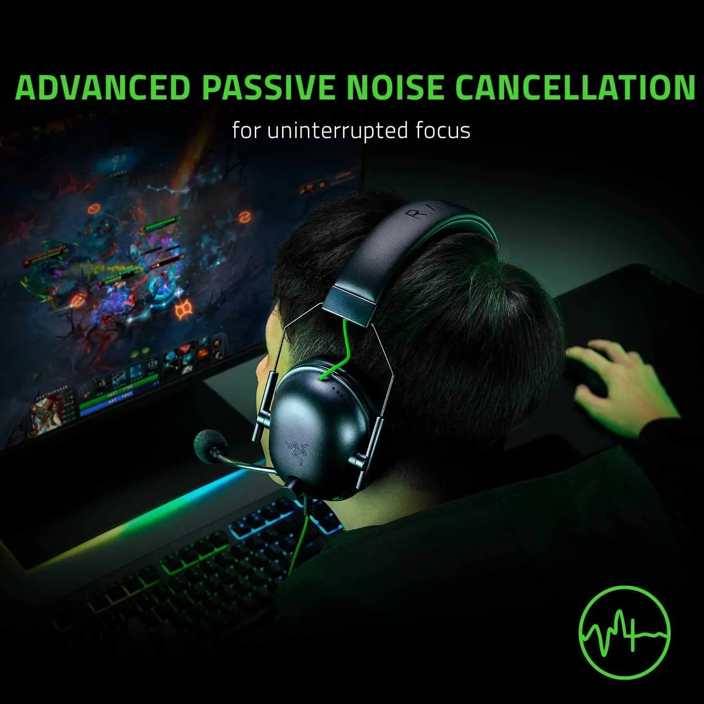 Razer BlackShark V2 X Wired Esports Headset: 7.1 Surround Sound, Advanced Noise Cancellation and Hyperclear Cardioid Mic