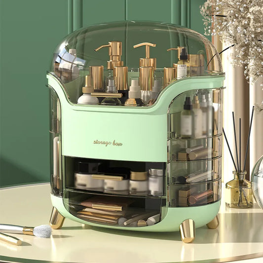 GlamStation Delight: Large Capacity Makeup Organizer - Desktop Chic for Your Beauty Bits!