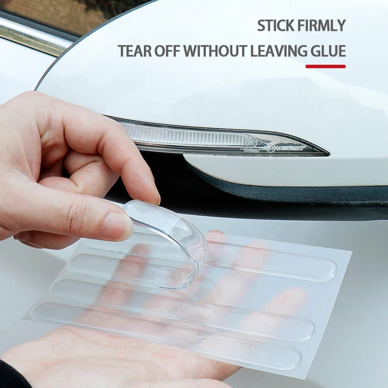 Protect Your Car: Transparent Anti-Scratch Door Edge Protection Strips - Bumper Scuff Plate and Rearview Mirror Anti-Collision Sticker for Added Safety