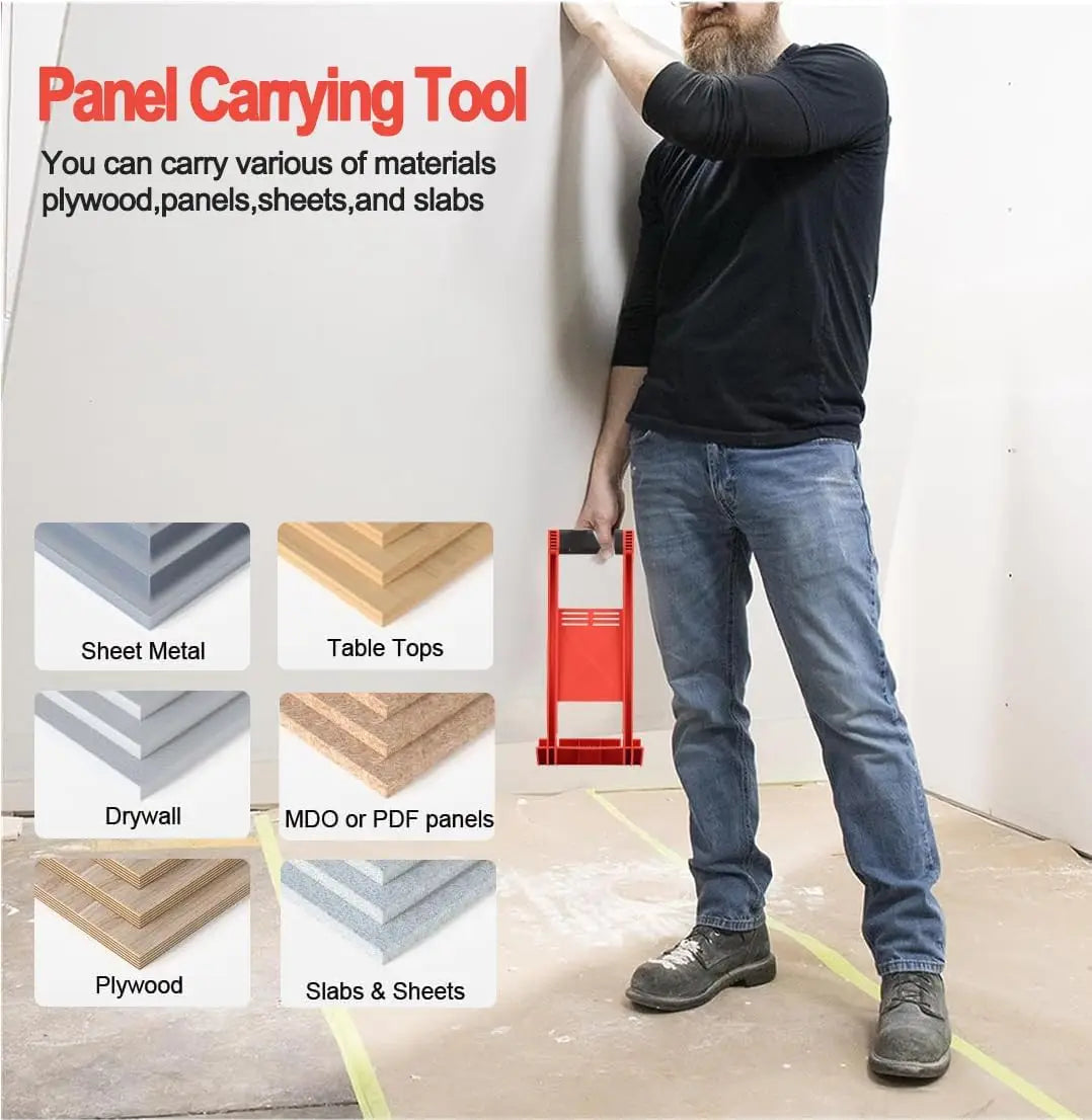 80KG Giant Panel Carrier Handling Tool | Wooden Board Load Plier | Drywall Handle Plywood Bedspread for Carrying