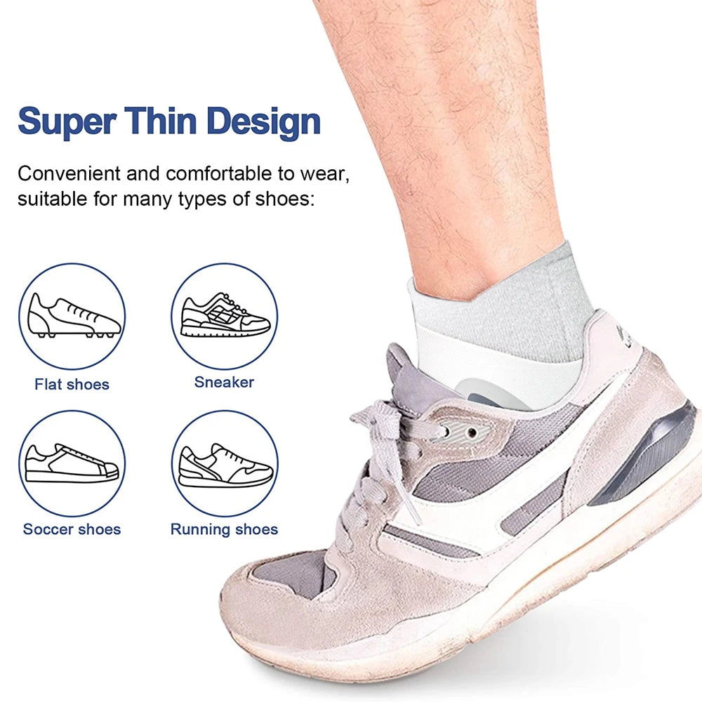 Adjustable Compression Ankle Sleeve - Elastic Ankle Brace Guard for Anti-Sprain Support and Heel Protection