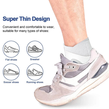 Adjustable Compression Ankle Sleeve - Elastic Ankle Brace Guard for Anti-Sprain Support and Heel Protection