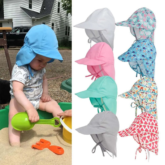 Quick-Drying Children's Bucket Hats - Wide Brim Sun Caps for Kids 3 Months to 5 Years Old, UV Protection, Beach & Outdoor Essential