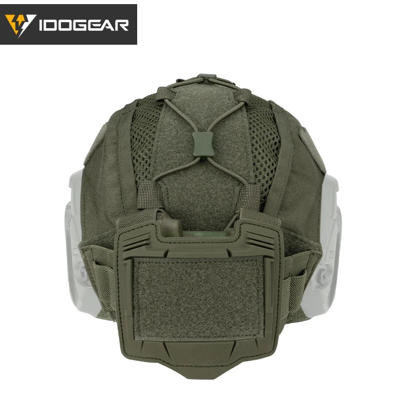 IDOGEAR Tactical Helmet Cover – Maritime Helmet with NVG Battery Pouch, Hunting Accessories Model 3812