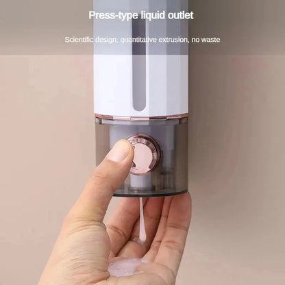 Wall-Mounted Non-Perforating Soap Dispenser: Press Hand Sanitizer Hanger for Home, Hotel - Shower Gel, Shampoo Box Wall Mount