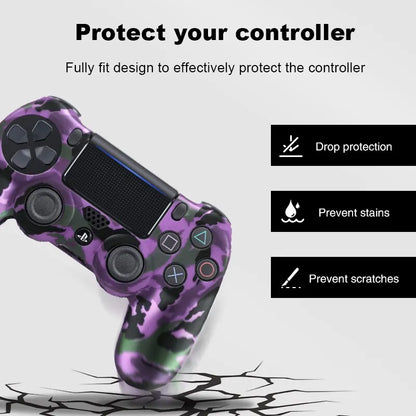 DATA FROG Soft Silicone Gel Rubber Skin Cover for PS4 Controller - Protection Case for PS4 Pro Slim Gamepad