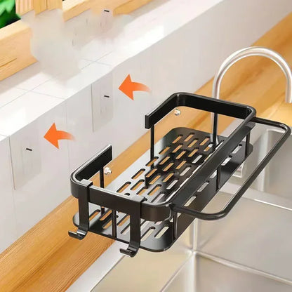 Aluminum Alloy Bathroom Shelf - No-Drill Kitchen and Shower Storage Organizer for Shampoo and Accessories