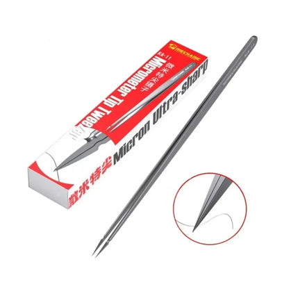 MECHANIC KA-11 Precision Micrometer Tweezers - Special Pointed, Non-Magnetic and Anti-Adsorption for Electronic Components and Flying Wire