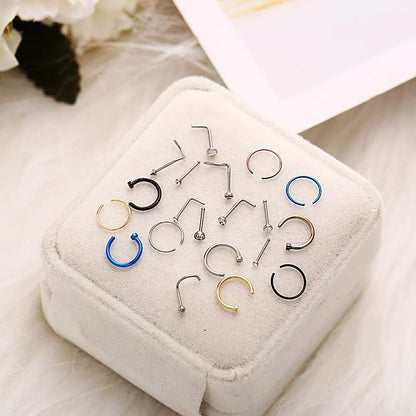 Fashion Punk Non-Nose-Piercing Septum Women's Jewelry: 22 Pcs Fake Nose Ring Earrings Suit