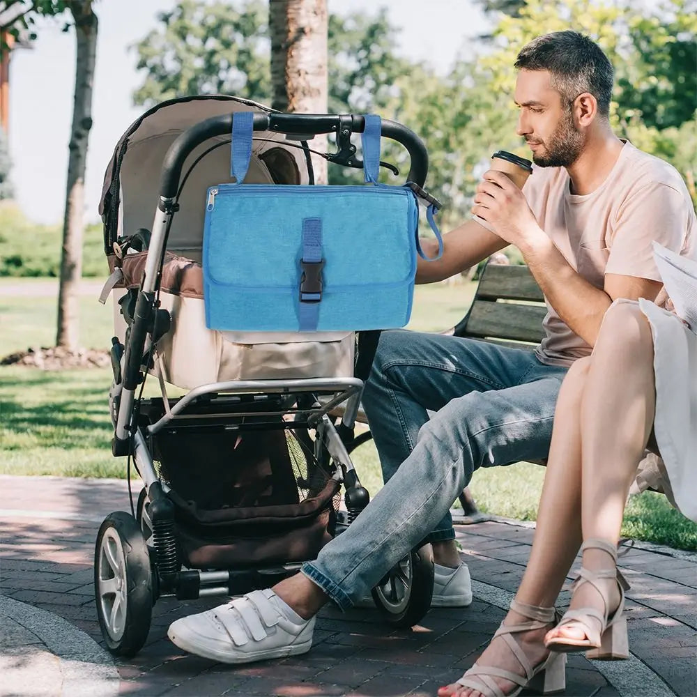 Travel-Friendly Diaper Changing Pad with Pockets: Waterproof Portable Baby Changing Station Kit - Perfect Baby Gift for On-the-Go Parents