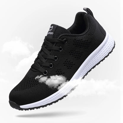 Breathable Women Running Shoes: Lightweight Anti-Slip Female Sports Shoes - Outdoor Soft Sneakers with Lace-Up Fashion Tennis Style