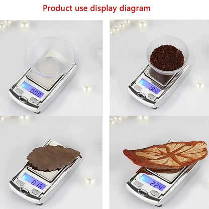 Mini Electronic Digital Pocket Scale: Key Style Portable Precision Weighing - LCD Backlit Display for Jewelry & More (100g/200g)