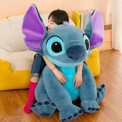 Disney Lilo and Stitch Giant Plush Doll - 30cm to 80cm Cartoon Animal Stuffed Toy, Soft Couple Sleeping Pillow, Ideal Gift