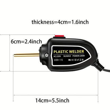 Hot Stapler Plastic Welding Machine: Bumper Repair Kit Soldering Iron for Car Bumper Repair - Plastic Repair Welding Gun