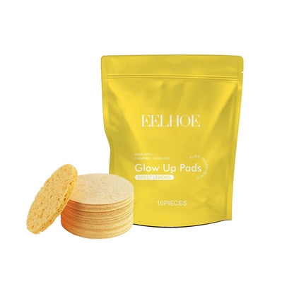 Turmeric and Kojic Acid Cleansing Pads - Exfoliating Facial Sponges for Daily Dirt Removal and Skin Care