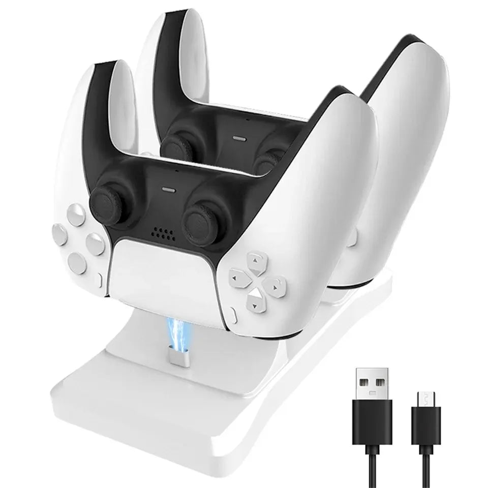 Dual Controller Charging Stand for PlayStation 5 - Fast Charging Station with AC Adapter 5V 2A