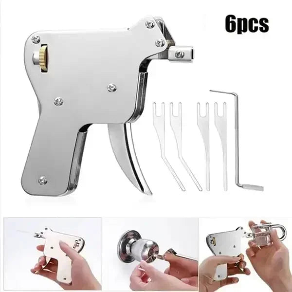 New Lock Pick Bumps Tool Kit - Stainless Steel Door Opener Key Gun, Strong Steel Lock Picking and Repair Extractor Parts