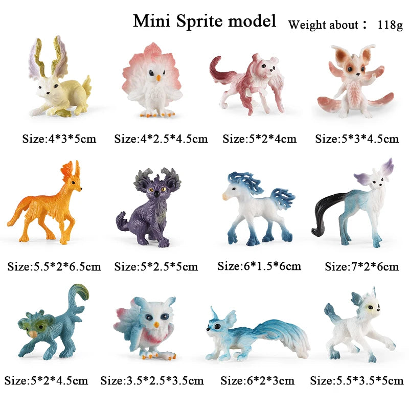 Oenux Montessori Miniature Animal Model Set - Lion, Shark, Horse, Dinosaur Figurines for Educational Play and Zoo-Themed Gifts for Kids