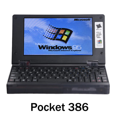 Retro Pocket Notebook Computer: 386 Windows95/DOS System, OPL3 Sound, VGA IPS Screen, Integrated Mouse