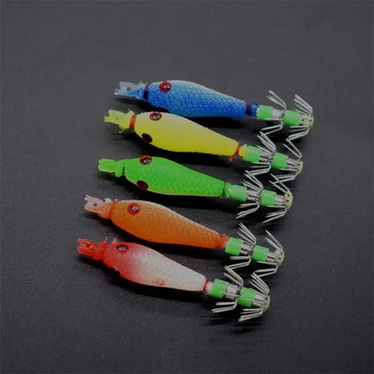 Glowing Tube Fishing Hook - Soft Squid Hook for Sea Fishing - Biomimetic Bait for Enhanced Visibility