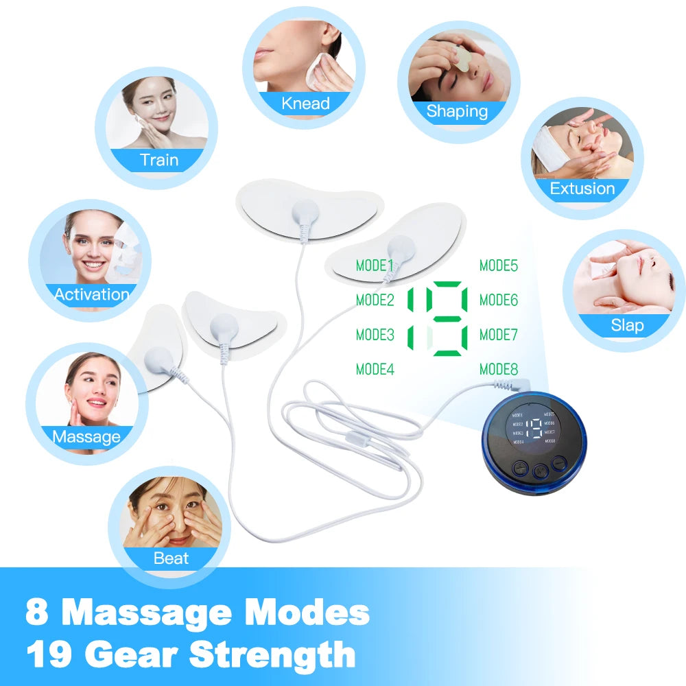 Electric EMS Eye Massager - Facial Muscle Stimulator with Anti-Wrinkle Lifting, Skin Care for Dark Circles and Fatigue Relief