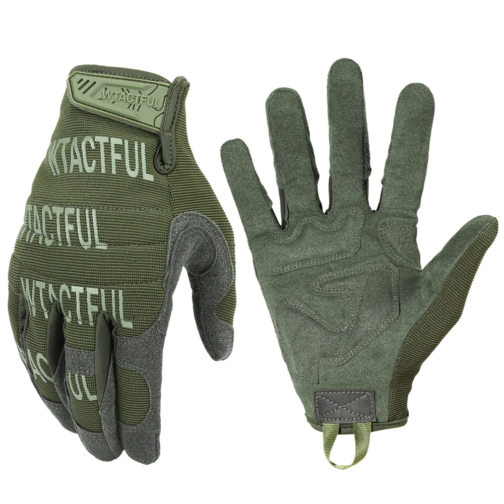 Outdoor Tactical Gloves - Touch Screen Compatible, Full Finger Anti-Skid Mittens for Training, Climbing, Shooting, Hunting, Riding and Cycling