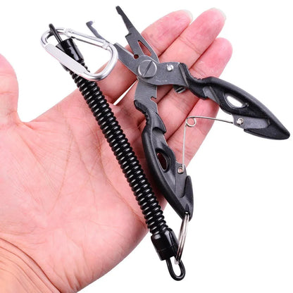 Aorace Fishing Pliers - Mini Fish Line Cutter Scissors with Black Beak Jaw, Multifunctional Fish Hook Remover