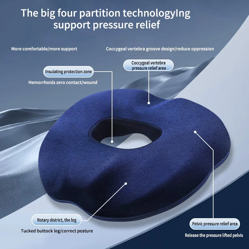 1PCS Donut Pillow - Hemorrhoid Seat Cushion, Tailbone & Coccyx Orthopedic Medical Cushion for Prostate & Memory Foam Chair