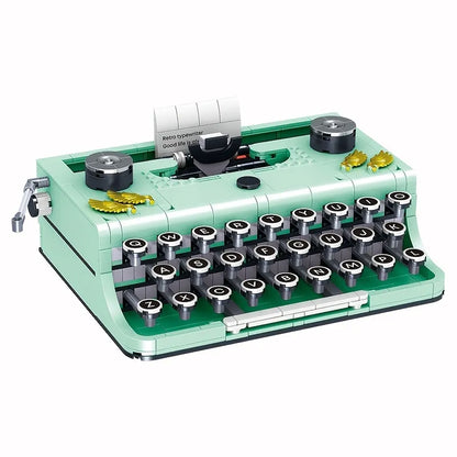 820PCS Typewriter Micro Building Blocks Toy - Classic Retro Machine for Creative Adults & Kids, Ideal Christmas Gift