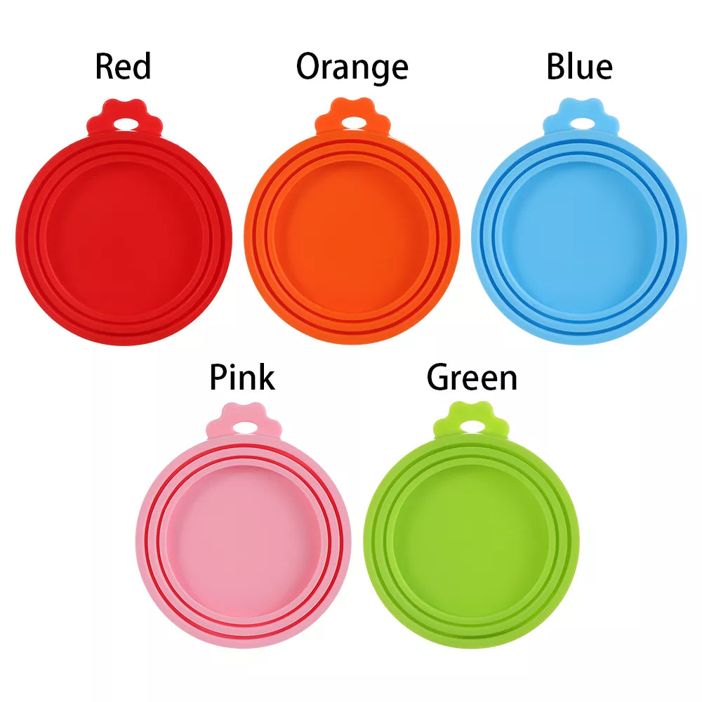 Silicone Pet Food Can Lid - Reusable Sealed Feeder Top Cap for Puppy, Dog, and Cat Food Storage, Health and Safety Daily Pet Supplies