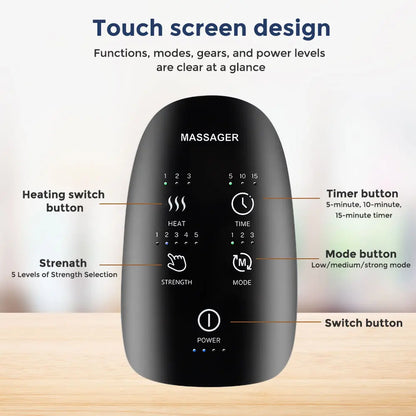 Wireless Electric Hand Massager - Air Compression, Hot Compress, Palm Acupoint Therapy for Arthritis, Numbness, and Muscle Relaxation