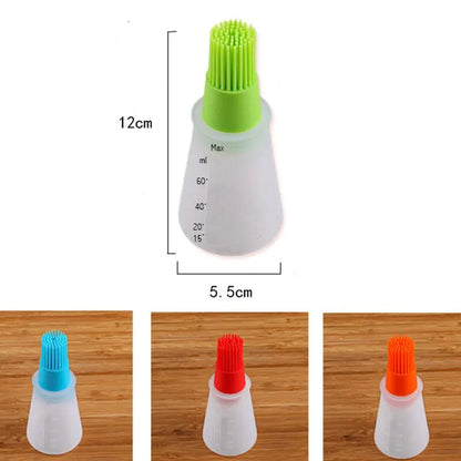 3pcs Silicone BBQ Oil Bottle Brush: Flat-Bottom Design, Easy to Clean - Suitable for All Cookware, Barbecue Tool