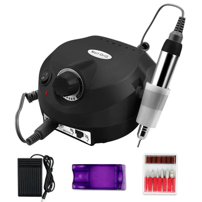 Electric Nail Drill Machine: 35000/20000 RPM Mill Cutter Sets for Manicure - Perfect for Nail Tips and Pedicure Files